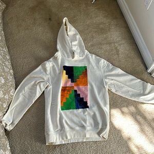 Cream Frame hoodie with colorful print